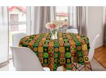 Abakuhaus Tovaglia Rotonda Africana, Trippy, Tovaglia Circolare Per Sala Da Pranzo, Decorazione Cucina, 150 Cm, Multicolore