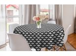 Abakuhaus Tovaglia Rotonda Con Animali, Animali Marini Sea, Tovaglia Circolare Per Sala Da Pranzo, Decorazione Per Cucina, 150 Cm, Bianco E Nero
