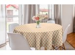 Abakuhaus Tovaglia Rotonda Arancione Marrone, Piastrelle Diagonali, Tovaglia Circolare Per Sala Da Pranzo, Decorazione Cucina, 150 Cm, Arancione Chiaro