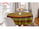 Abakuhaus Tovaglia Rotonda Africana, Tribale, Tovaglia Circolare Per Sala Da Pranzo, Decorazione Cucina, 150 Cm, Multicolore