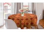 Abakuhaus Tovaglia Rotonda In Stile Vittoriano, Motivi Floreali Medievali, Tovaglia Circolare Per Sala Da Pranzo E Cucina, 150 Cm, Arancione Senape