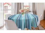 Abakuhaus Tovaglia Rotonda In Stile Nautico, Tonalità Pastello A Righe, Tovaglia Circolare Per Sala Da Pranzo, Decorazione Per Cucina, 150 Cm, Azzurro E Blu Scuro