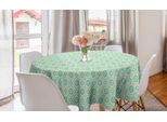 Abakuhaus Tovaglia Rotonda Alla Menta, Cerchi Vintage Pastello, Tovaglia Rotonda Per Sala Da Pranzo, Decorazione Per Cucina, 150 Cm, Menta E Verde Chiaro