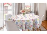 Abakuhaus Tovaglia Rotonda Pastello, Gocce Acquerellate, Tovaglia Circolare Per Sala Da Pranzo, Decorazione Cucina, 150 Cm, Multicolore