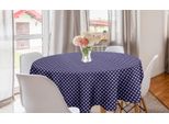 Abakuhaus Tovaglia Rotonda Americana, Bandiera Con Stelle, Tovaglia Circolare Per Sala Da Pranzo, Decorazione Per Cucina, 150 Cm, Viola E Bianco