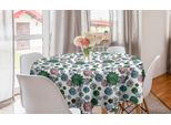 Abakuhaus Tovaglia Rotonda Cactus, Giardino Di Piante Grasse, Tovaglia Circolare Per Sala Da Pranzo, Decorazione Per Cucina, 150 Cm, Multicolore