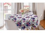 Abakuhaus Tovaglia Rotonda Con Motivo A Anemoni, Corpetto Colorato, Tovaglia Circolare Per Decorare La Sala Da Pranzo E La Cucina, 150 Cm, Multicolore