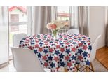 Abakuhaus 4 Luglio Tovaglia Rotonda, Motivo Grunge Usa, Tovaglia Circolare Per Sala Da Pranzo, Decorazione Cucina, 150 Cm, Rubino Viola Blu Bianco