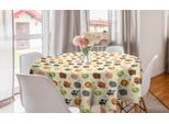 Abakuhaus Tovaglia Rotonda Per Asilo Nido, Animali Semplice, Tovaglia Circolare Per Sala Da Pranzo Decorazione Per Cucina, 150 Cm, Multicolore