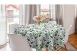 Abakuhaus Tovaglia Rotonda Con Motivo Cactus, Caricatura Riccio Saguaro, Tovaglia Circolare Per Sala Da Pranzo E Cucina, 150 Cm, Multicolore