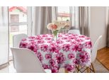Abakuhaus Tovaglia Rotonda Acquerellata, Peonie Astratte, Tovaglia Circolare Per Sala Da Pranzo, Decorazione Cucina, 150 Cm, Rosa Magenta