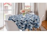 Abakuhaus Tovaglia Rotonda Mimetica, Design Dai Colori Tenui, Tovaglia Circolare Per Decorare La Sala Da Pranzo E La Cucina, 150 Cm, Blu Ardesia Grigio Indaco
