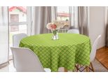 Abakuhaus Tovaglia Rotonda Verde, Fiori Giapponesi Waves, Tovaglia Circolare Per Sala Da Pranzo, Decorazione Cucina, 150 Cm, Giallo Verde Verde Mela