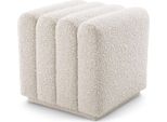 Casa Padrino Sgabello Color Crema 47 X 46 X H. 46 Cm - Sgabello Imbottito Da Salotto - Mobili