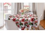 Abakuhaus Coccinella Insetto~Pos=Headcomp Tovaglia Rotonda, Hibiscus-Flora Esotica, Tovaglia Circolare Per Sala Da Pranzo, Decorazione Cucina, 150 Cm, Rosso Corallo Verde
