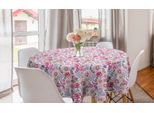 Abakuhaus Tovaglia Rotonda Acquerellata, Fresca Flora Primaverile, Tovaglia Circolare Per Decorazione Sala Da Pranzo Cucina, 150 Cm, Lavanda-Rosa-Verde