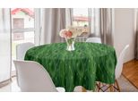 Abakuhaus Tovaglia Rotonda Verde, Motivo Retrò Primaverile, Tovaglia Circolare Per Sala Da Pranzo E Cucina, 150 Cm, Verde Felce Verde Chiaro