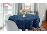 Abakuhaus Tovaglia Rotonda Blu Navy, Anchors Seereisen, Tovaglia Circolare Per Sala Da Pranzo, Decorazione Cucina, 150 Cm, Blu Grigio Bianco