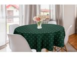 Abakuhaus Fleur De Lis Tovaglia Rotonda, Tovaglia Barocca, Tovaglia Circolare Per Sala Da Pranzo, Decorazione Cucina, 150 Cm, Verde Cacciatore E Saggio