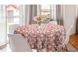 Abakuhaus Tovaglia Rotonda Con Motivo Fiori Di Ciliegio, Naturale, Tovaglia Circolare Per Sala Da Pranzo, Decorazione Per Cucina, 150 Cm, Bianco Corallo