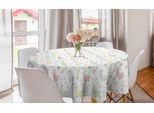Abakuhaus Lama Tovaglia Rotonda, Motivo Animale Cartoon, Tovaglia Circolare Per Sala Da Pranzo, Decorazione Cucina, 150 Cm, Multicolore
