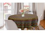 Abakuhaus Tovaglia Rotonda Africana, Geometrica Colorata, Tovaglia Circolare Per Sala Da Pranzo, Decorazione Cucina, 150 Cm, Multicolore