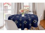 Abakuhaus Tovaglia Rotonda Primitiva, Arte Geometrica, Tovaglia Circolare Per Sala Da Pranzo, Decorazione Per Cucina, 150 Cm, Multicolore
