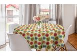 Abakuhaus Tovaglia Rotonda Tartaruga, Animali Marini Colori Blots, Tovaglia Rotonda Per Sala Da Pranzo Decorazione Cucina, 150 Cm, Multicolore