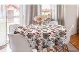 Abakuhaus Tovaglia Rotonda Con Motivi Floreali, Arte Floreale, Tovaglia Circolare Per Sala Da Pranzo, Decorazione Per Cucina, 150 Cm, Multicolore