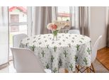 Abakuhaus Tovaglia Rotonda Esotica, Piante Di Cactus In Vaso, Tovaglia Circolare Per Sala Da Pranzo, Decorazione Per Cucina, 150 Cm, Multicolore