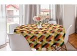 Abakuhaus Tovaglia Rotonda Ikat, Stile Orientale, Tovaglia Circolare Per Sala Da Pranzo, Decorazione Per Cucina, 150 Cm, Multicolore