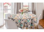 Abakuhaus Tovaglia Rotonda Con Motivi Floreali, Abstract Spring Garden, Tovaglia Circolare Per Sala Da Pranzo E Cucina, 150 Cm, Multicolore