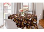 Abakuhaus Tovaglia Rotonda Con Uccelli, Motivo Stieglitz Berry, Tovaglia Circolare Per Sala Da Pranzo, Decorazione Per Cucina, 150 Cm, Multicolore