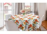 Abakuhaus Verde Arancione Tovaglia Rotonda, Fiori Di Nasturzio, Tovaglia Circolare Per Sala Da Pranzo, Decorazione Cucina, 150 Cm, Multicolore