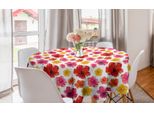 Abakuhaus Tovaglia Rotonda Con Motivi Floreali, Giungla Tropicale In Fiore, Tovaglia Circolare Per Sala Da Pranzo E Cucina, 150 Cm, Multicolore