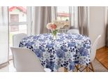 Abakuhaus Tovaglia Rotonda Paisley, Boho Pastel Leaves, Tovaglia Circolare Per Sala Da Pranzo, Decorazione Cucina, 150 Cm, Viola Malva Blu