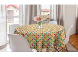 Abakuhaus Tovaglia Rotonda, Forme Ritagliate, Tovaglia Circolare Per Sala Da Pranzo, Decorazione Cucina, 150 Cm, Multicolore