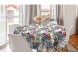 Abakuhaus Tovaglia Rotonda Con Motivi Floreali, Motivo Botanico Acquerellato, Tovaglia Circolare Per Sala Da Pranzo, Decorazione Per Cucina, 150 Cm, Multicolore