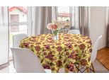 Abakuhaus Tradizionale Tovaglia Rotonda, Ornamento, Tovaglia Circolare Per Sala Da Pranzo, Decorazione Per Cucina, 150 Cm, Multicolore