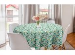 Abakuhaus Tovaglia Rotonda Con Foglie, Vari Tipi Di Fogliame Verde, Tovaglia Circolare Per Sala Da Pranzo, Decorazione Per Cucina, 150 Cm, Multicolore