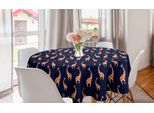 Abakuhaus Tovaglia Rotonda Giraffa, Funny Animals Night Sky, Tovaglia Circolare Per Sala Da Pranzo, Decorazione Per Cucina, 150 Cm, Arancione Scuro Blu Navy