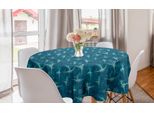 Abakuhaus Tovaglia Rotonda Da Balletto, Ballerina Snowflake, Tovaglia Circolare Per Sala Da Pranzo, Decorazione Cucina, 150 Cm, Blu Petrolio Turchese