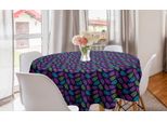 Abakuhaus Tovaglia Rotonda Con Foglie, Fogliame Della Foresta Pluviale Tropicale, Tovaglia Circolare Per Sala Da Pranzo, Decorazione Per Cucina, 150 Cm, Multicolore