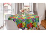 Abakuhaus Aloha Tovaglia Rotonda, Foglie Della Foresta Pluviale Delle Hawaii, Tovaglia Circolare Per Sala Da Pranzo, Decorazione Per Cucina, 150 Cm, Multicolore
