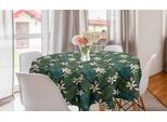 Abakuhaus Tovaglia Rotonda Tropicale, Hawaii Flora Petali Esotici, Tovaglia Circolare Per Sala Da Pranzo, Decorazione Cucina, 150 Cm, Multicolore