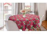 Abakuhaus Tovaglia Rotonda Botanica, Foglie Di Rosa Canina Rosa, Tovaglia Circolare Per Sala Da Pranzo, Decorazione Cucina, 150 Cm, Multicolore
