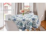 Abakuhaus Tovaglia Rotonda Con Motivi Floreali, Motivi Floreali Lineari A Pois, Tovaglia Circolare Per Sala Da Pranzo, Decorazione Per Cucina, 150 Cm, Multicolore