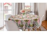 Abakuhaus Tovaglia Rotonda Retrò, Motivo Tartan Rosa Fugace, Tovaglia Circolare Per Sala Da Pranzo, Decorazione Cucina, 150 Cm, Multicolore