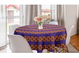 Abakuhaus Tovaglia Rotonda Tribale, Stile Triangolare, Tovaglia Circolare Per Sala Da Pranzo, Decorazione Cucina, 150 Cm, Multicolore