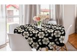 Abakuhaus Tovaglia Rotonda Con Motivi Floreali, Simplistic Natur Wachstum, Tovaglia Circolare Per Sala Da Pranzo E Cucina, 150 Cm, Color Crema E Arancione Bruciato